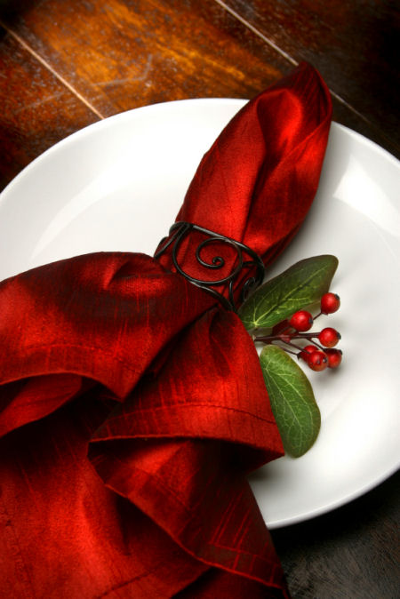 Christmas place setting Christmas place setting