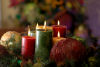 Christmas candle table center