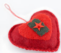 Felt heart decoration Felt heart decoration