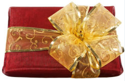 Organza wrapped gift